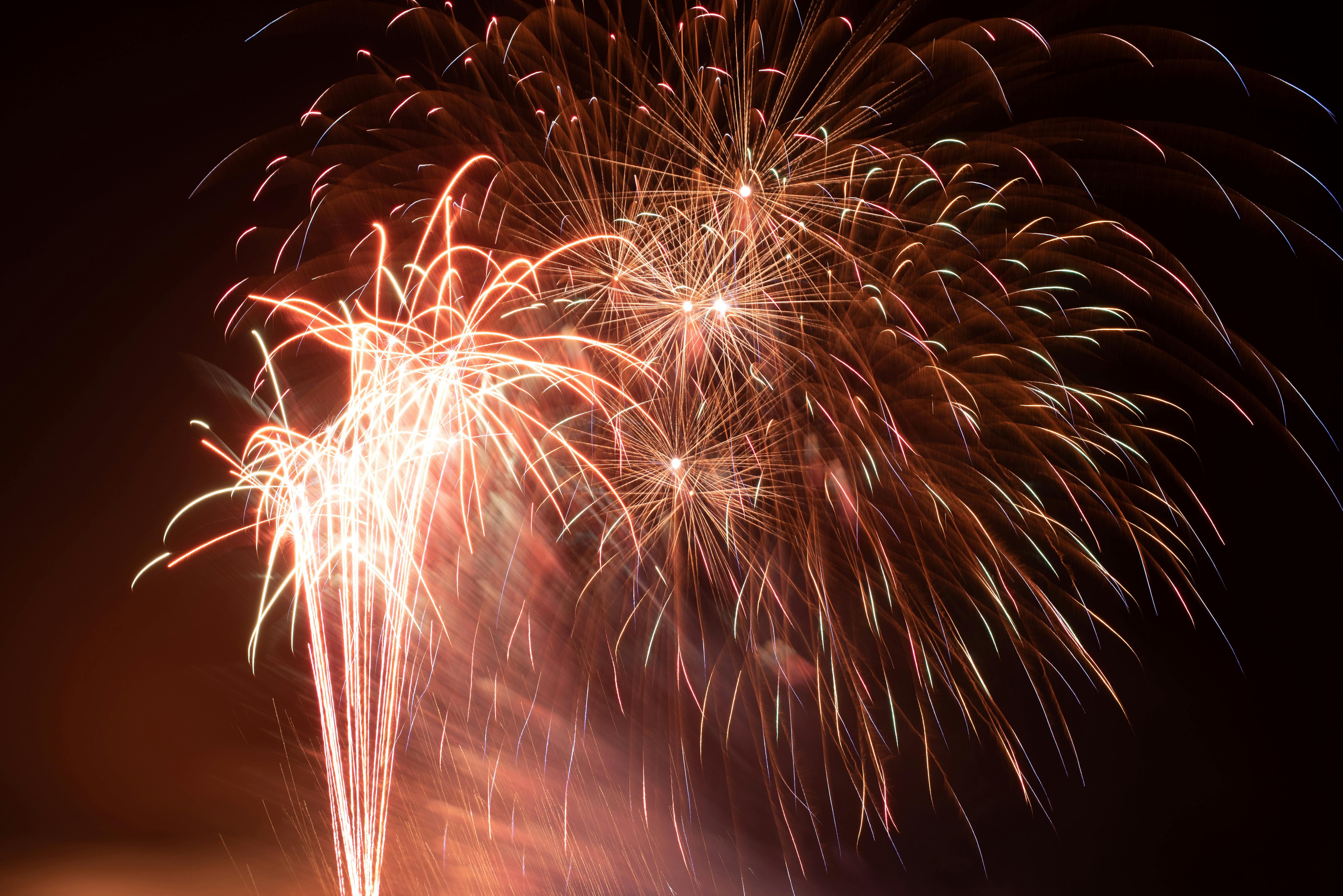 Fireworks exploding