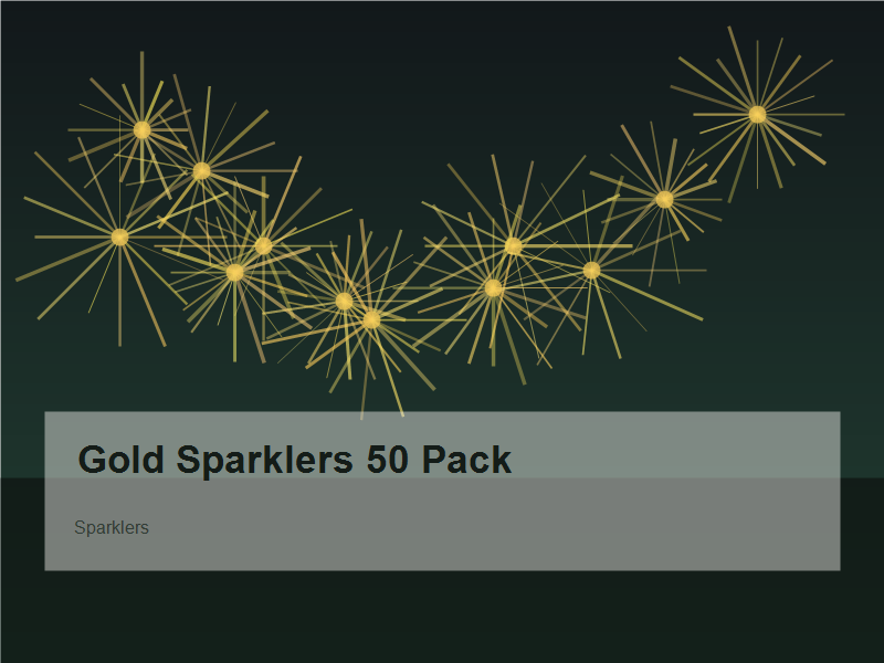 Gold Sparklers 50 Pack